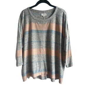 Lou & Grey Striped Oversized Sweater - Size XL